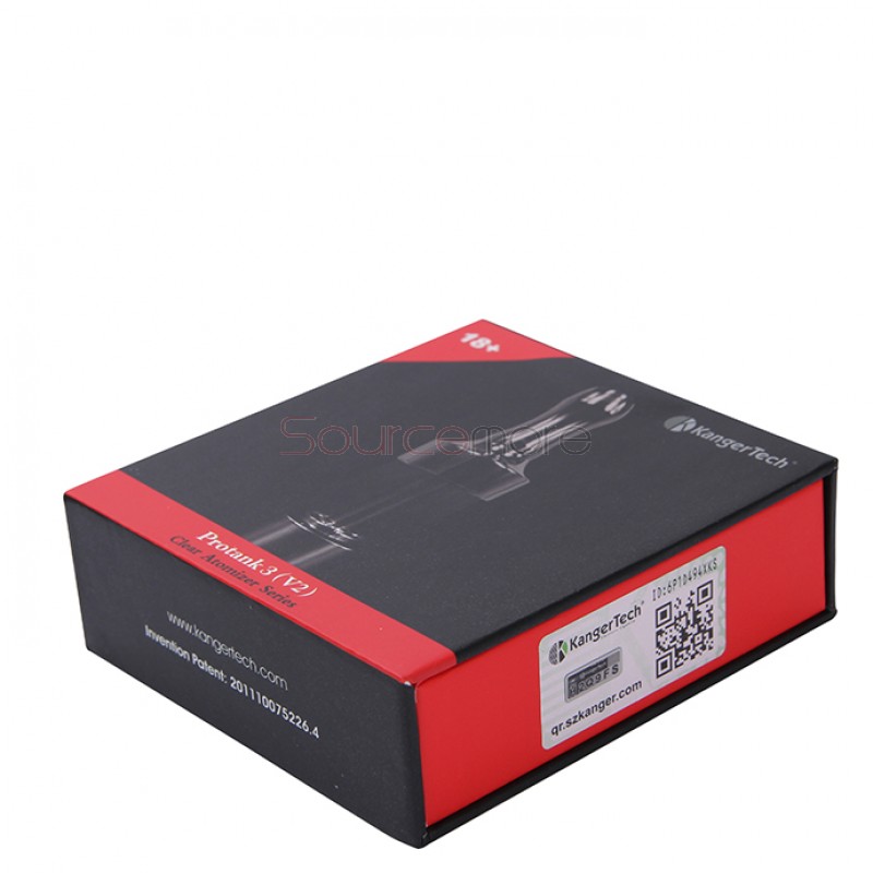 Kanger Protank 3 Atomizer Kit with 2 Replaceable Coils 2.5ml Capacity-Red