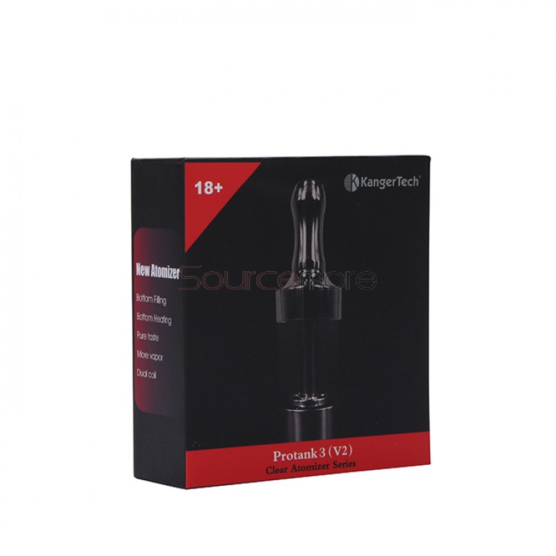Kanger Protank 3 Atomizer Kit with 2 Replaceable Coils 2.5ml Capacity-Red