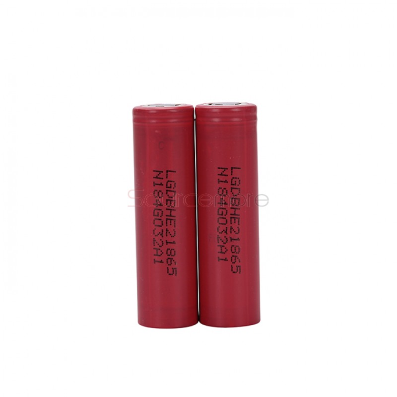 LG LGDBHE2 18650 HE2 3.7V 2500mAh Rechargeable Li-Ion Battery 2PCS
