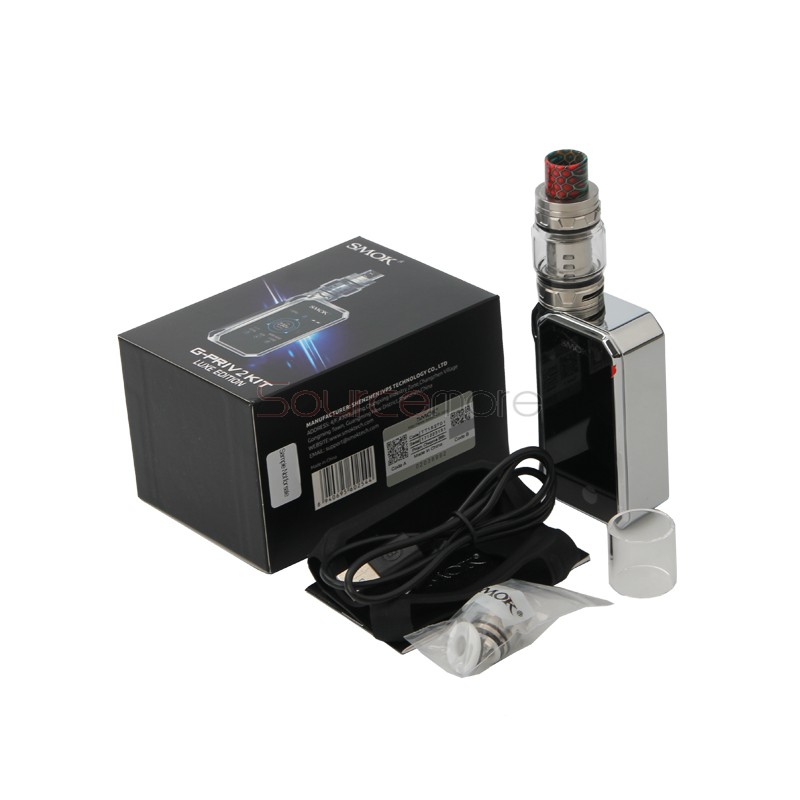 Smok G-PRIV 2 Kit 4.0ml TFV8 X-Baby Tank with G-PRIV 2 230W Mod Powered by Dual 18650 Cells- Silver Black