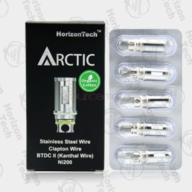 Horizon Clapton Replacement Coil Head for Arctic Organic Cotton Coil 5pcs -0.5ohm