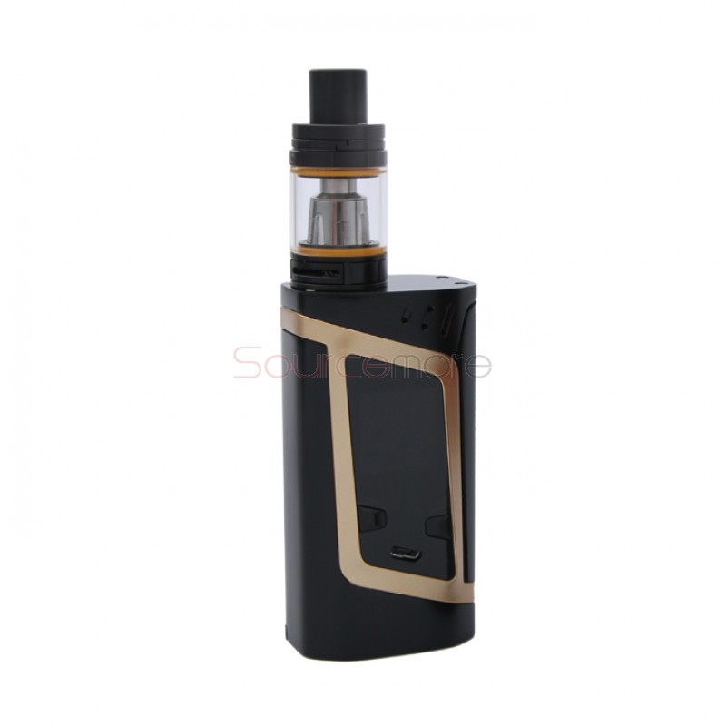 Smok RHA220 220W Kit 3.0ml Liquid TFV8 Baby Tank with RHA220 Mod Powered by Dual 18650 Cells - Black&Gold