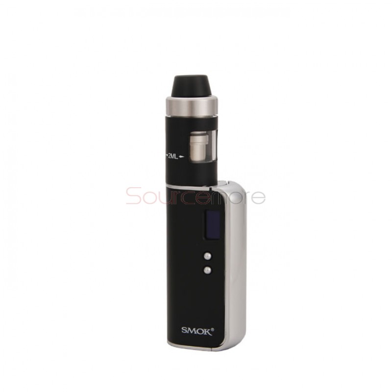 Smok OSUB 40W Kit 2ml 22mm Helmet Mini Tank with 1350mah TC OSUB Mod- Black Silver