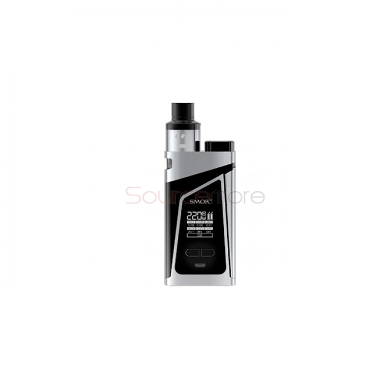 Smok Skyhook RDTA Box All-in-One Kit with 220W Skyhook Mod and 9ml Built-in RDTA Tank- Silver&Black