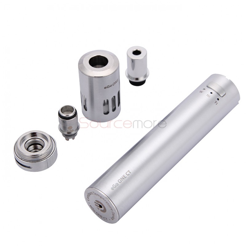 Joyetech eGo ONE CT Starter Kit 2200mah/2.5ml XL Vesion CT/CW Mode Kit with EU Plug-Silver