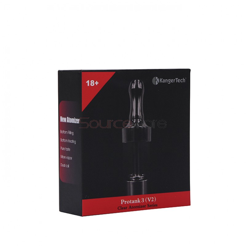Kanger Protank 3 Atomizer Kit with 2 Replaceable Coils 2.5ml Capacity-Clear