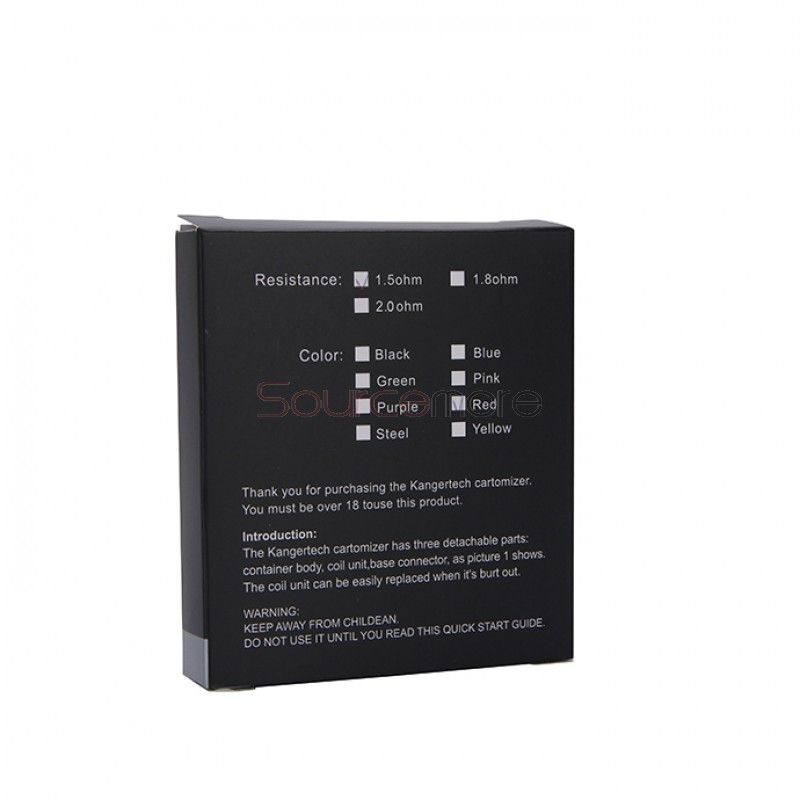5pcs Kangertech T3'D Atomizer Multicolor-Red
