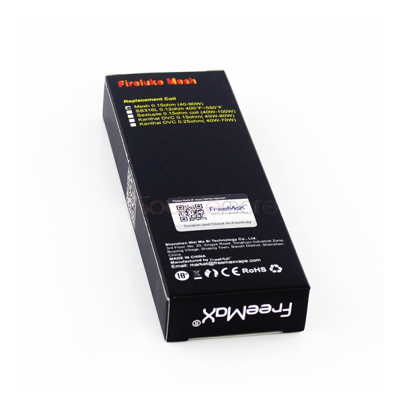 5pcs Freemax Fireluke Mesh Coil 0.15ohm