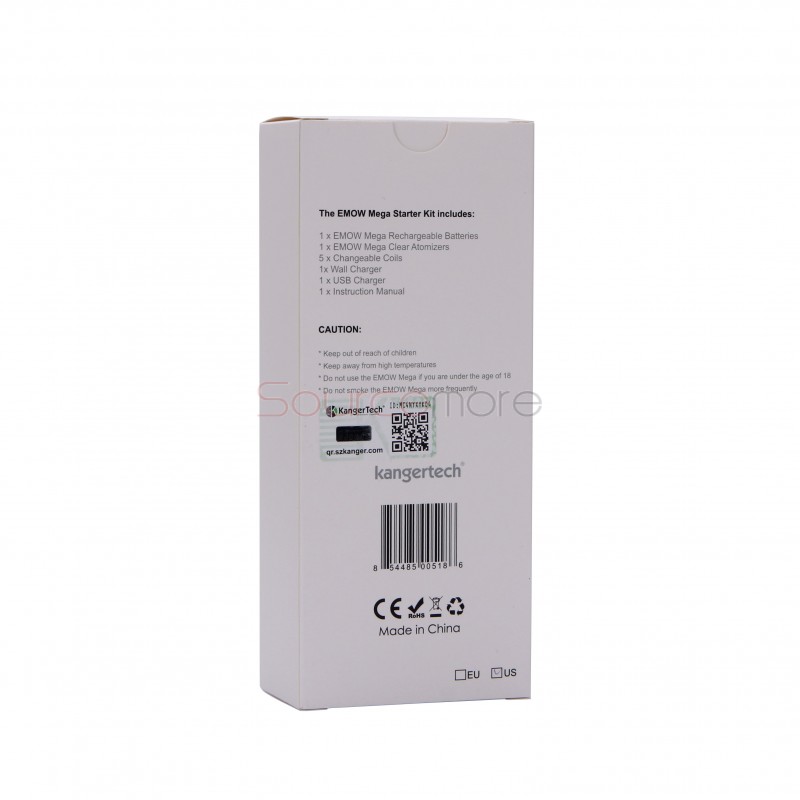 Kanger EMOW Mega Starter Kit 1300mah Battery 2.8ml with US Plug -  Black 
