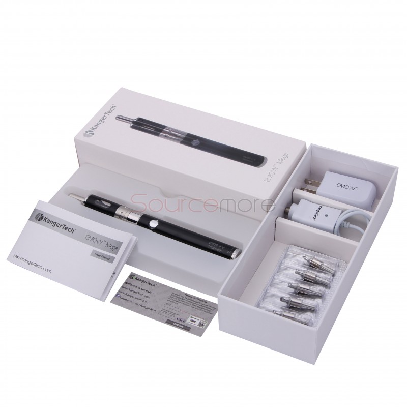 Kanger EMOW Mega Starter Kit 1300mah Battery 2.8ml with US Plug -  Black 