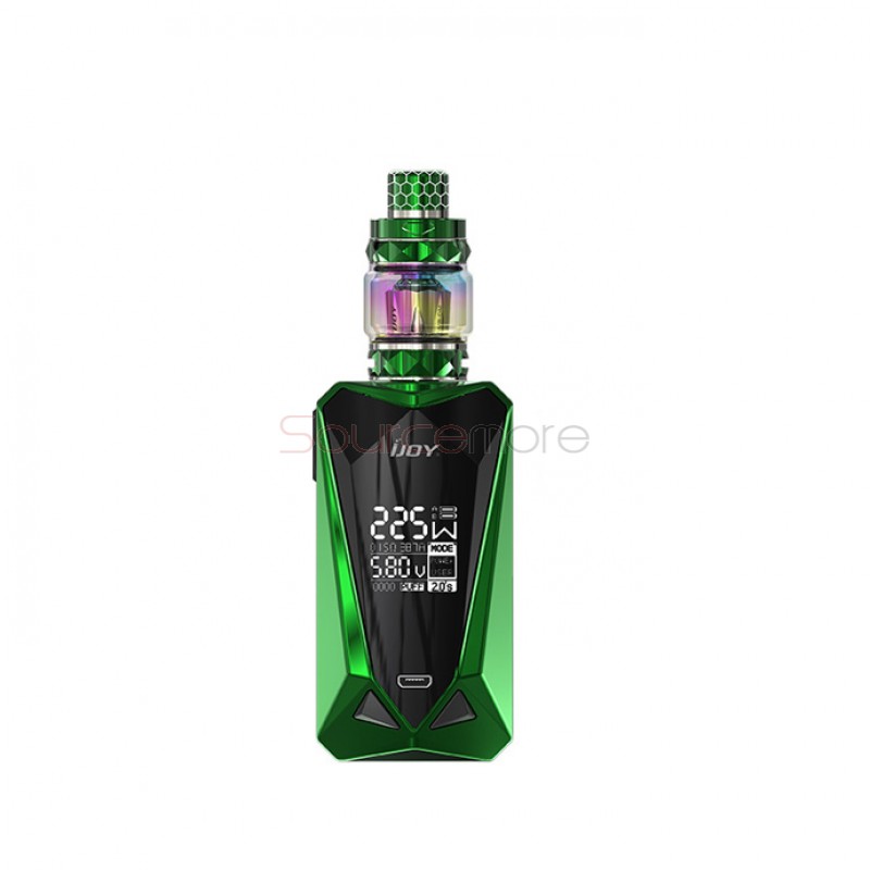 IJOY Diamond Mini Starter Kit Powed by Dual 18650 Batteries - Mirror Green