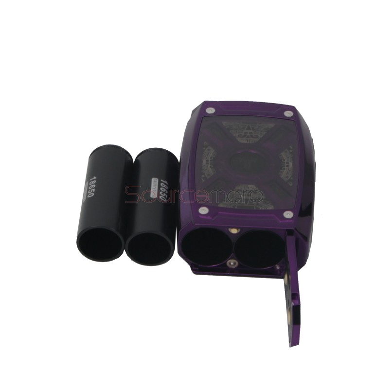 Tesla XT 220W Box Mod with RGB LED Light - Purple