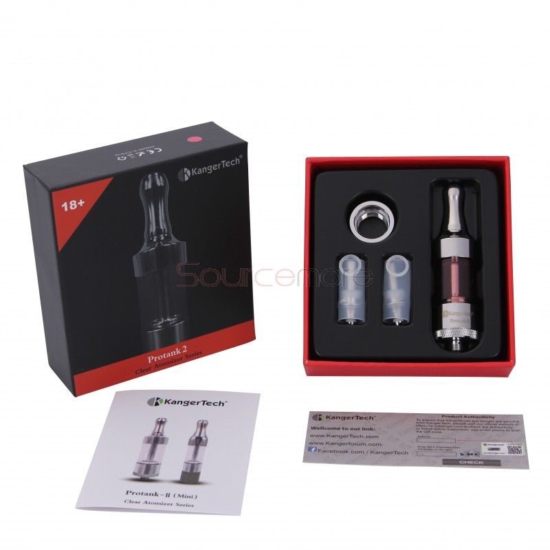 Kanger Protank 2 Clearomizer Kit 2.5ml with Replaceable Coils-Red