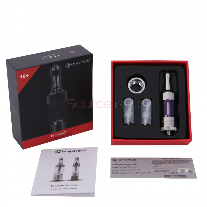 Kanger Protank 2 Clearomizer Kit 2.5ml with Replaceable Coils-Purple