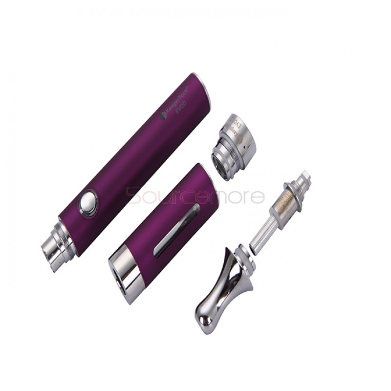 Kanger Evod 2 Starter Kit with 1.6ml Atomizer Double Pack Dual Ecigs kits-Purple US Plug  