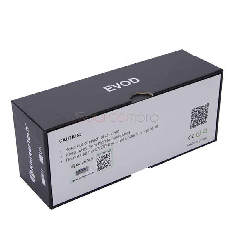 Kanger EVOD Starter Kit with 1.8ml Atomizer and 650mah Battery - Silver EU Plug