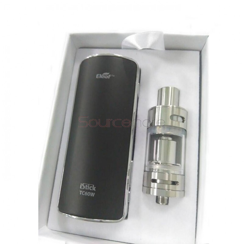 Eleaf iStick 60W Temperature Control Box Mod with OLED Screen with Melo 2 Atomizer Kits - Silver Frame