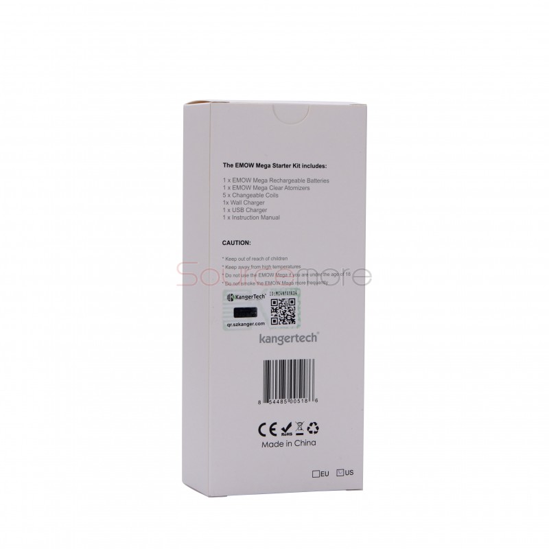 Kanger EMOW Mega Starter Kit 1300mah Battery 2.8ml with US Plug - Red 