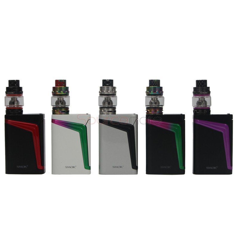 Smok V-FIN Kit with 160W V-FIN Box Mod and 6.0ml TFV12 Big Baby-Black and 7-Color