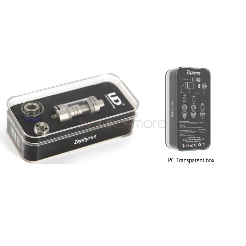 Youde Zephyrus 5.0ml RTA Sub-Ohm Tank Adjustable Airflow Tank-Stainless Steel