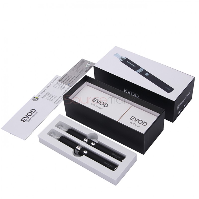 Kanger EVOD Starter Kit with 1.8ml Atomizer and 650mah Battery - Black US Plug