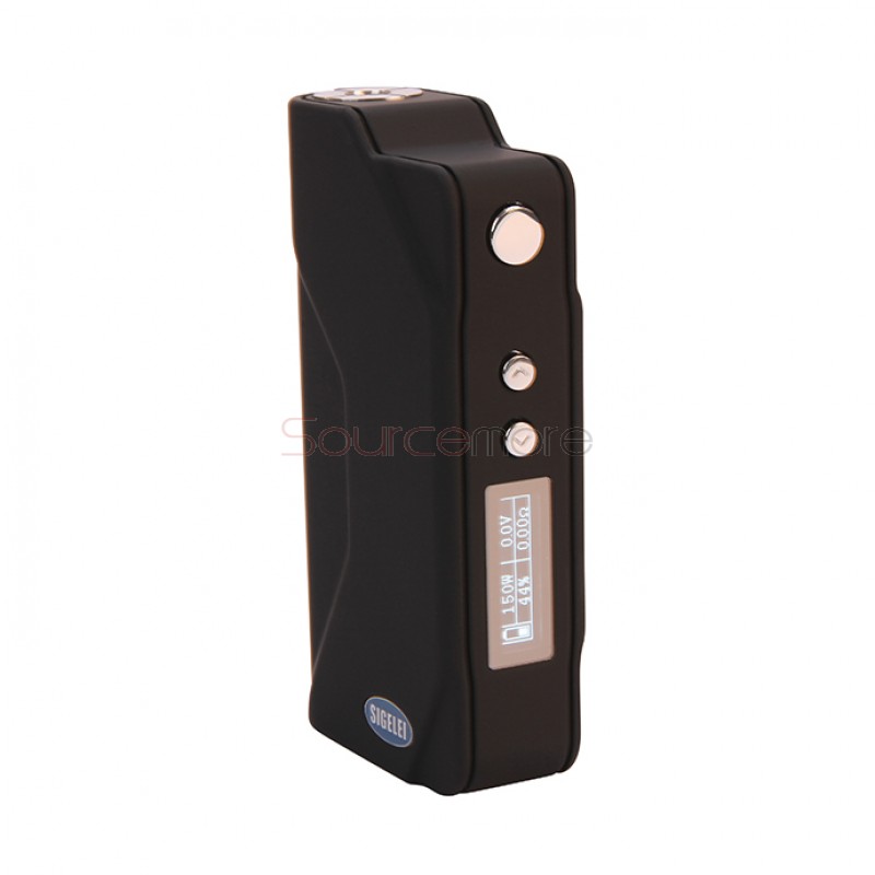Sigelei 150W TC Temperature Control Variable Wattage Housing 2 18650 Battery Box Mod-Black