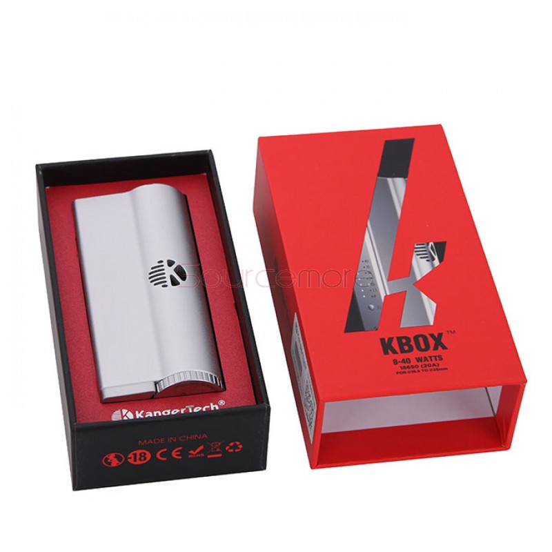 Kanger  KBOX 40W VW Variable Wattage Box Mod-Silver 