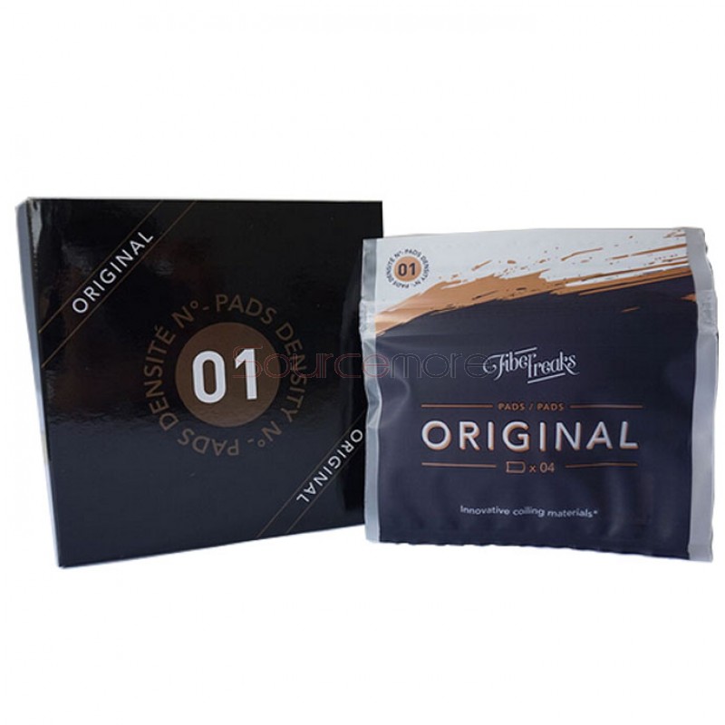 Fiber Freaks Original Pads Density  N° 1 Lyocel Cellulose Wick Airy Structure Wick for Rebuilding 1pack(4 pads)