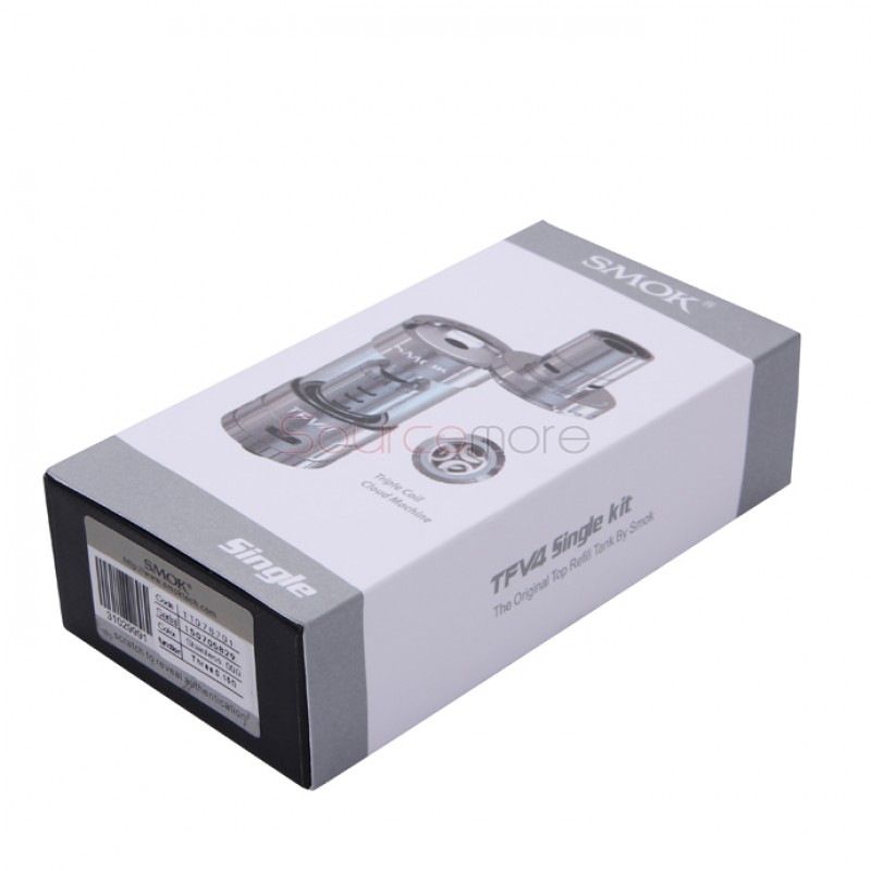 SMOK TFV4 Atomizer Sub Ohm Tank Simple Packing with 510/eGo Thread 5ml-Silver