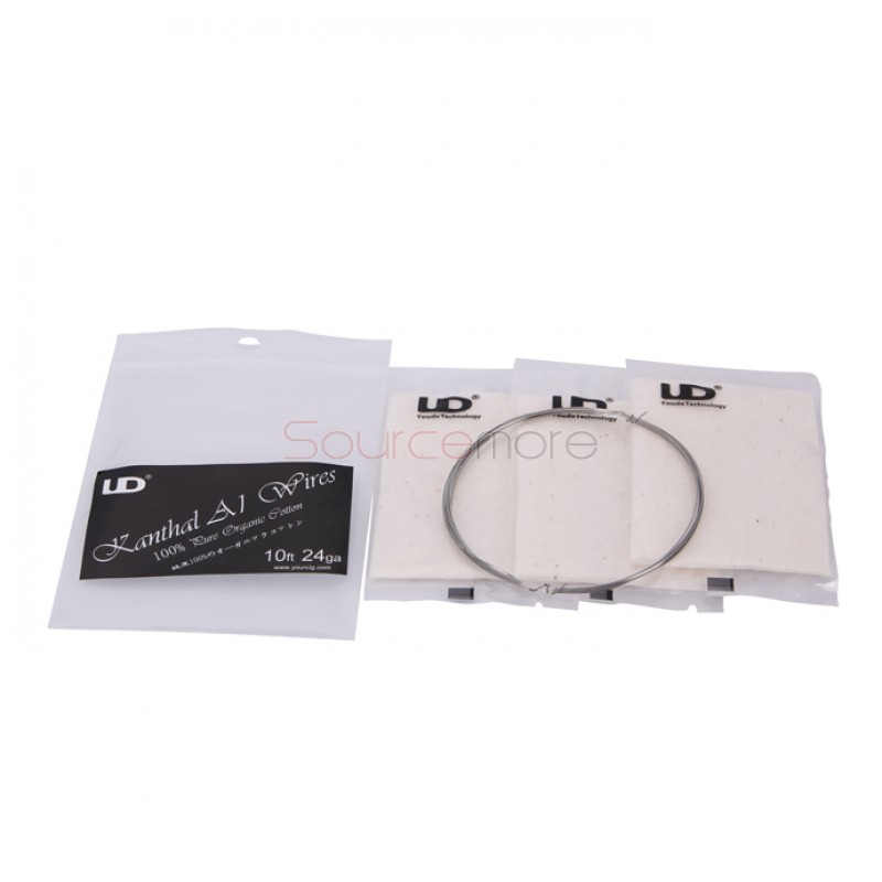 Youde UD Cotton & Wire Kit RDA Resistance Wire kanthal A1 wire -24ga