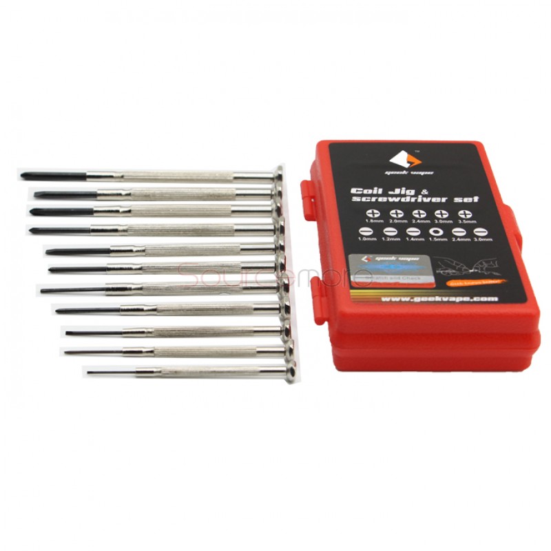 Geek Vape Coil Jig and Screwdriver Set with 11 Different Size Screwdriver 