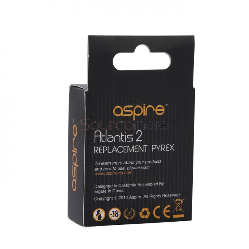 Aspire Replacement Pyrex Glass Tube for Atlantis 2 Tank 