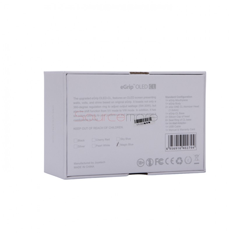 Joyetech eGrip OLED 30W CL Version Starter Kit VV/VW Mode 1500mah/3.6ml Capacity EU Plug-Black