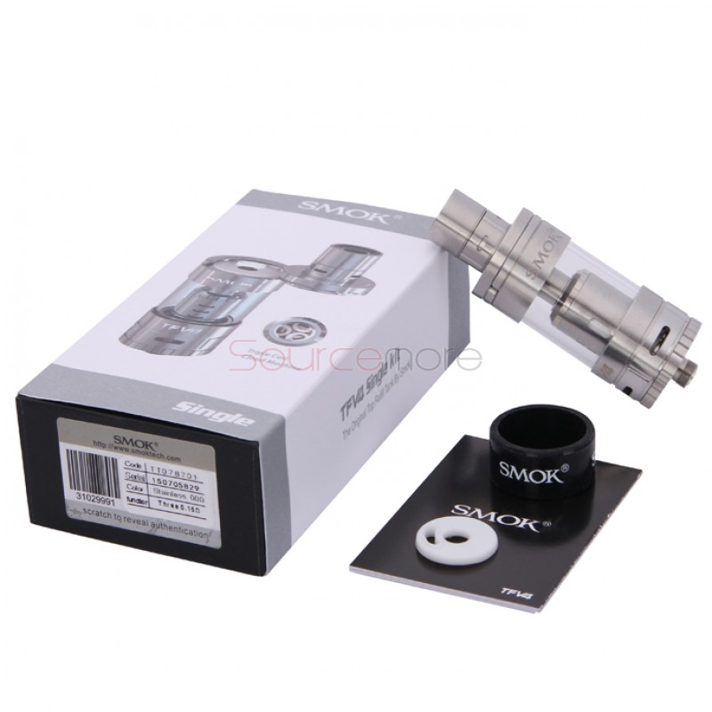 SMOK TFV4 Atomizer Sub Ohm Tank Simple Packing with 510/eGo Thread 5ml-Silver