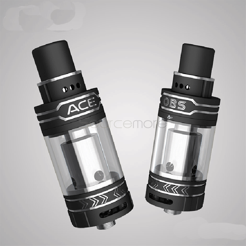 OBS ACE Tank 4.5ml Dual Airflow with Ceramic Coil Side Filling Tank Ceramic Coil +RBA Section-Black