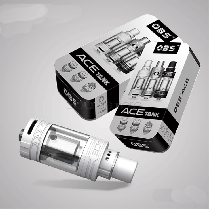 OBS ACE Tank 4.5ml Dual Airflow with Ceramic Coil Side Filling Tank Ceramic Coil +RBA Section-Black