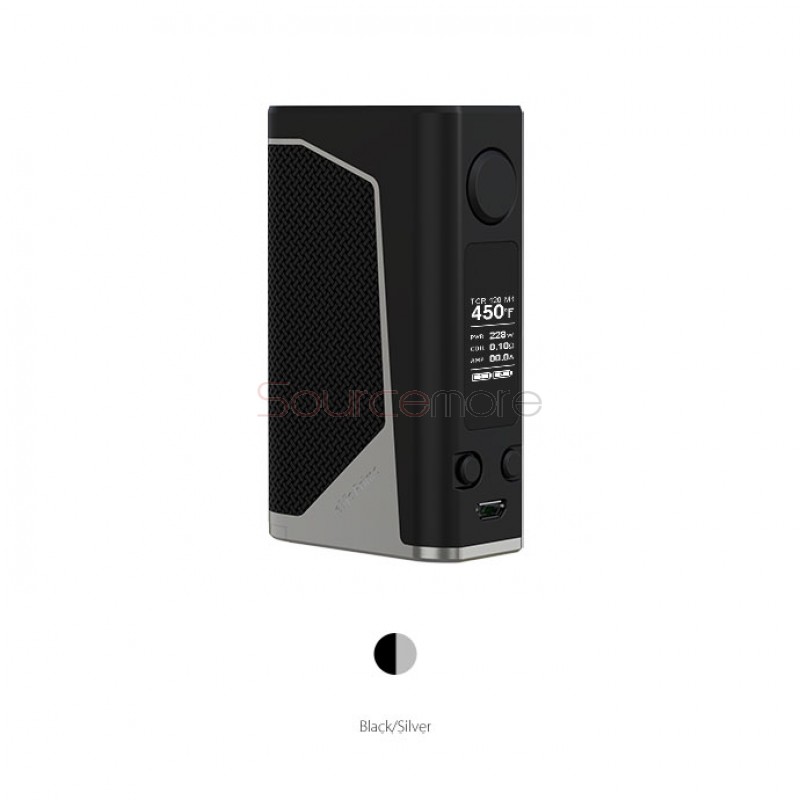 Joyetech eVic Primo 2.0 Upgraded 228W OLED Screen Mod Replaceable Dual 18650 Cells- Black/Silver