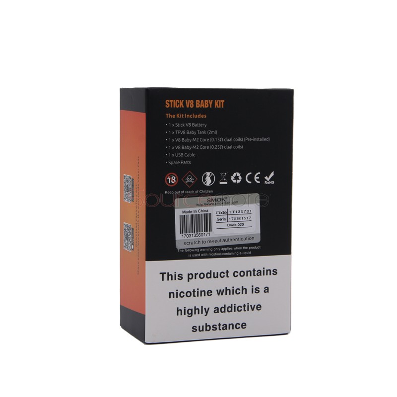 SMOK Stick V8 Baby Kit EU Edition - Black