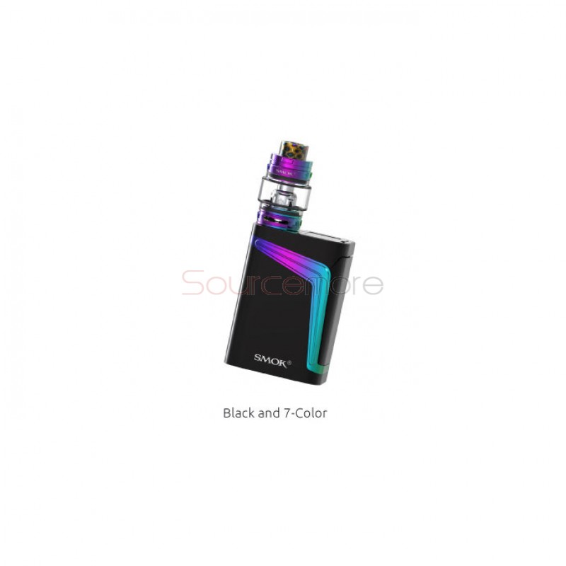 Smok V-FIN Kit with 160W V-FIN Box Mod and 6.0ml TFV12 Big Baby-Black and 7-Color