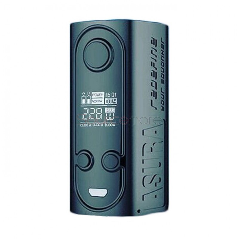 Hugo Vapor Asura 228W 2-in-1 Squonk Box Mod - Black