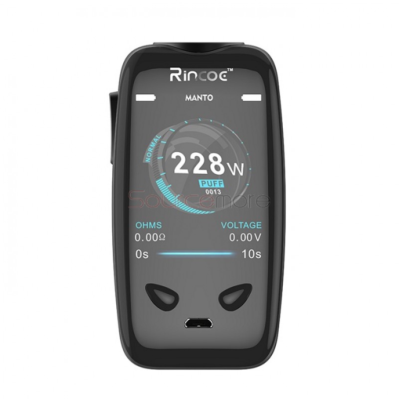 Rincoe Manto 228W TC Box Mod - Black