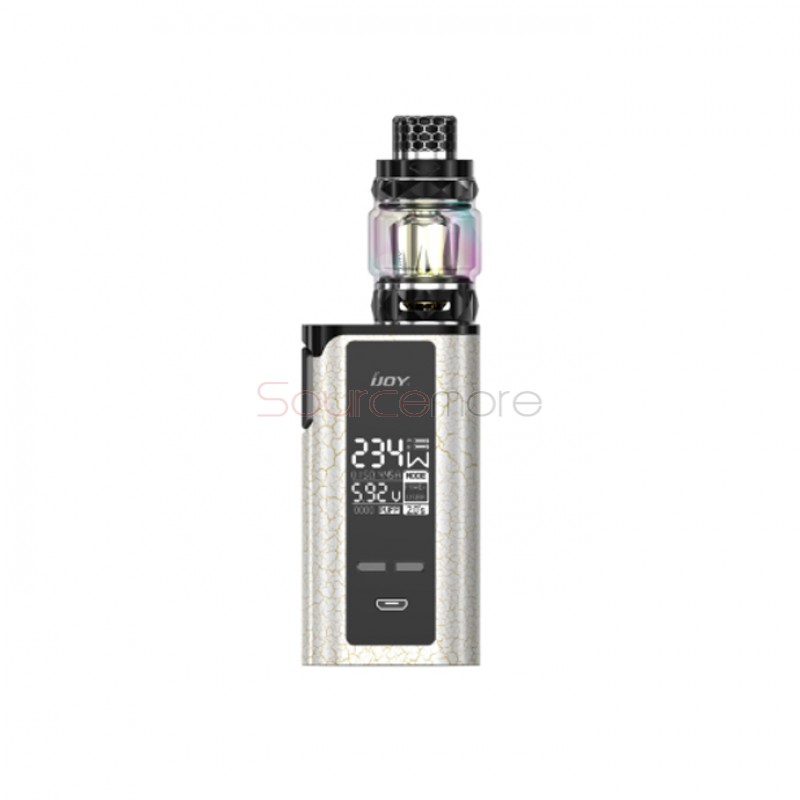 IJOY Captain PD270 234W New Kit with Diamond Tank 6000mAh - Cracks gold white