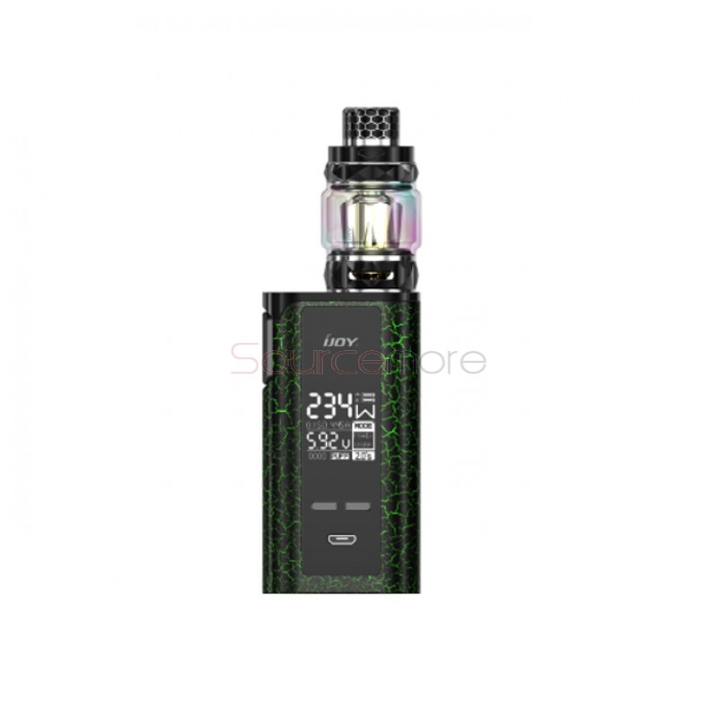 IJOY Captain PD270 234W New Kit with Diamond Tank 6000mAh - Cracks green and black