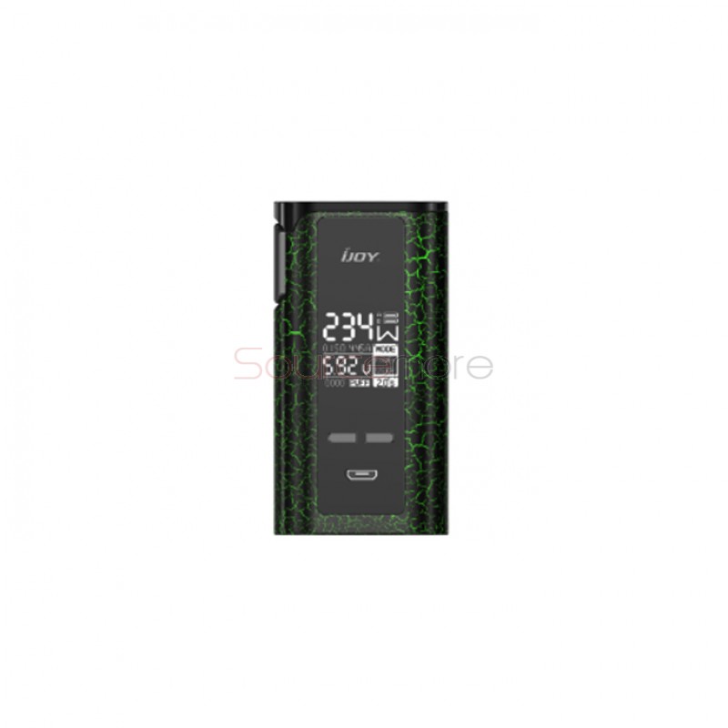 IJOY Captain PD270 234W New Box Mod 6000mAh - Cracks green and black