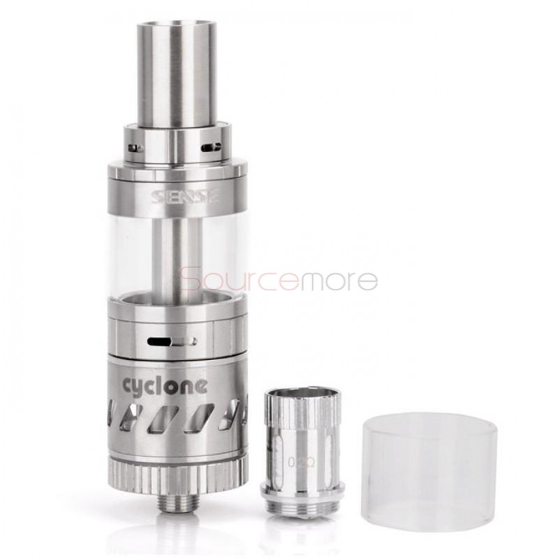 Sense Cyclone Sub Ohm 5.0ml Top Filling High Wattage Tank with 316L Coil-Silver