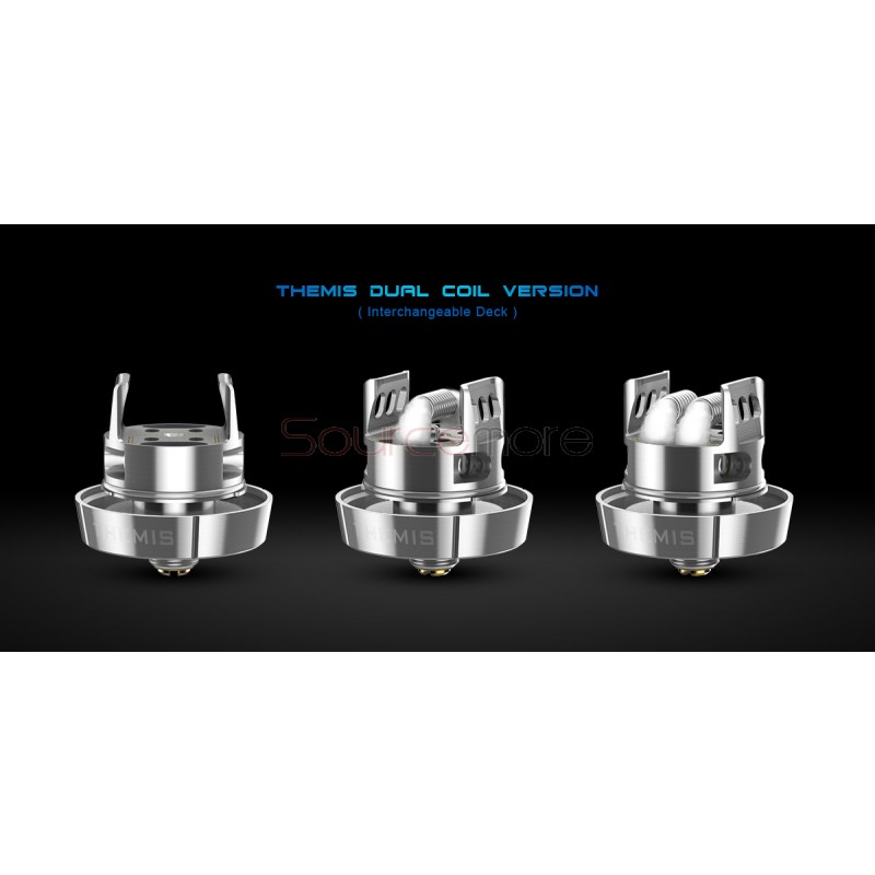Digiflavor Themis RTA with 5ml Capacity Support Single&Dual Coil Build-Black
