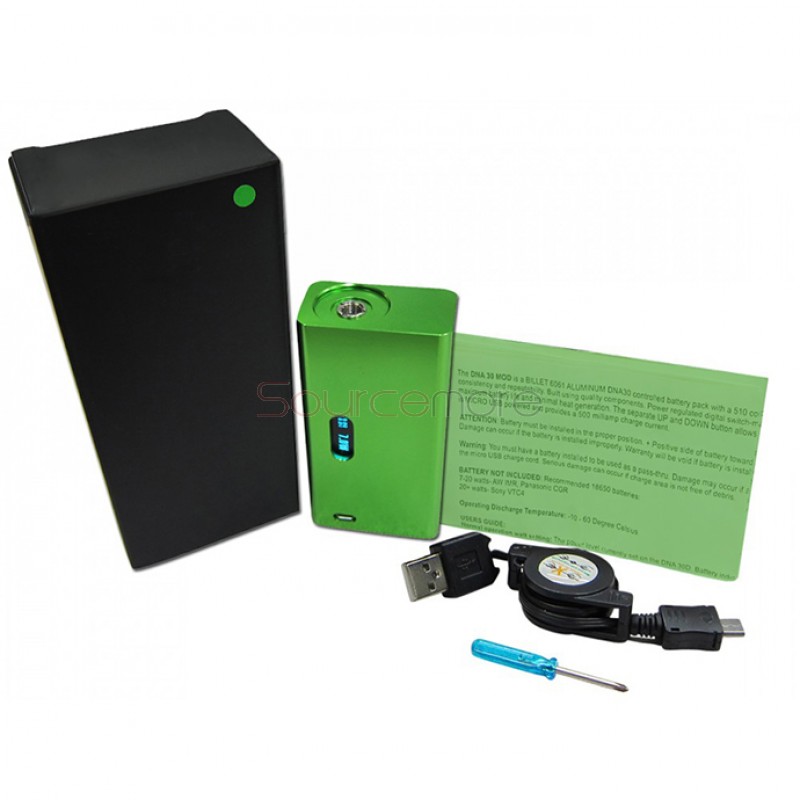 Cloupor DNA30 VV/ VW  Box Mod - green