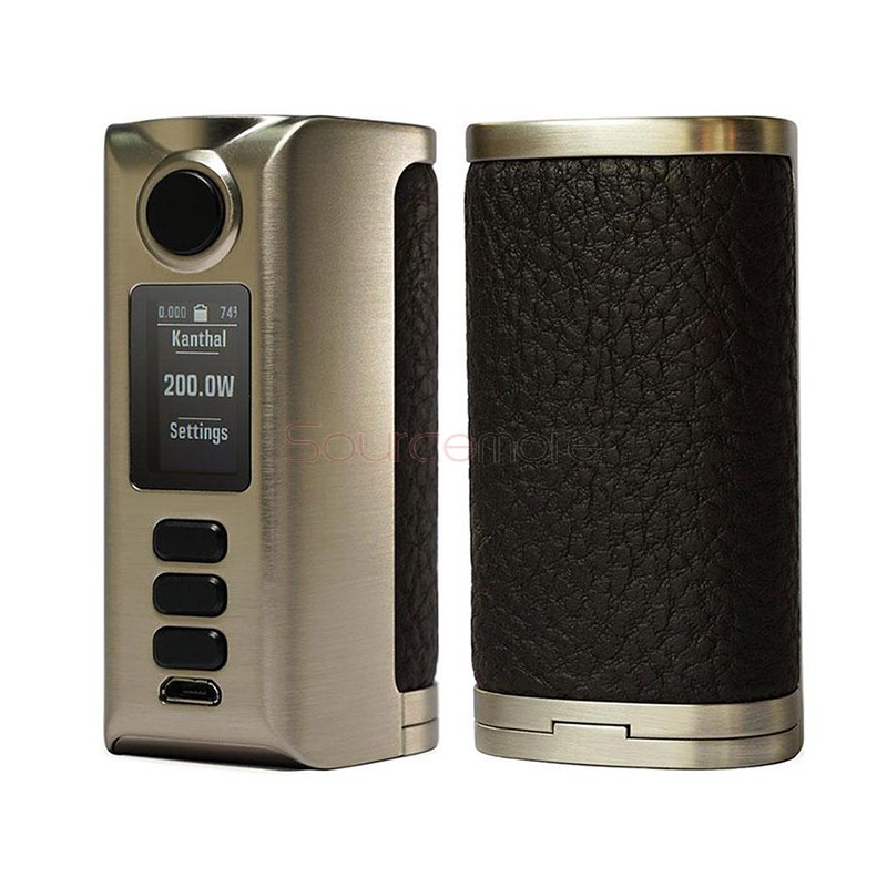 DOVPO Riva DNA250C Box Mod Silver Rough Dark Brown