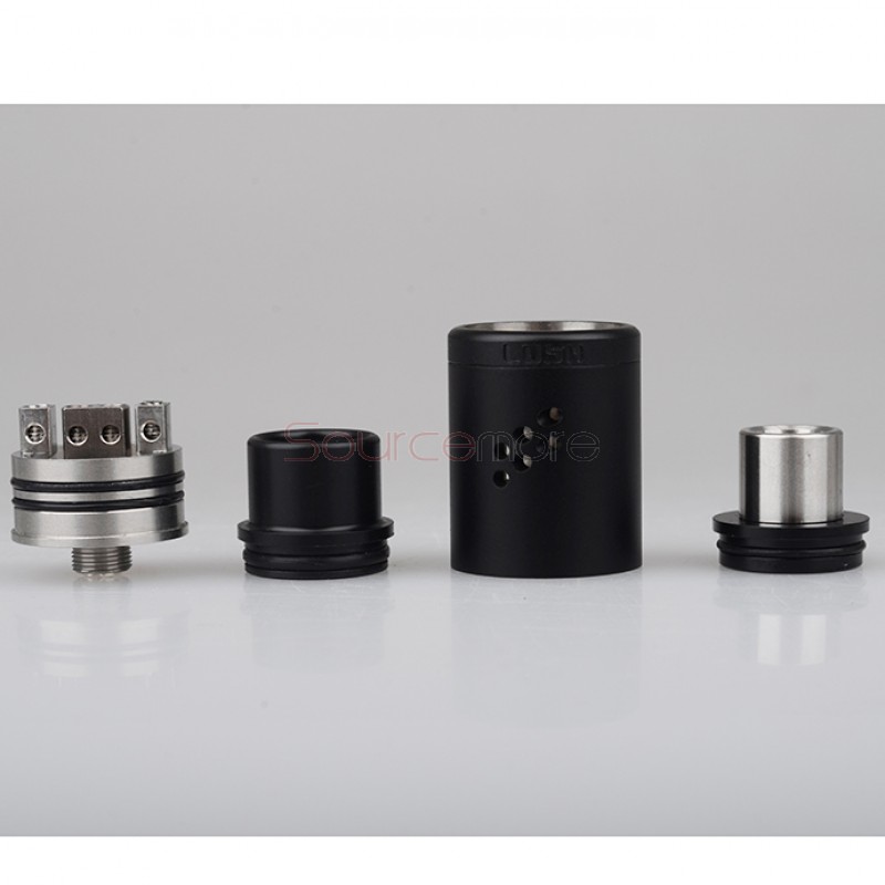 Wotofo Lush RDA Atomizer - Black + Pink Spot