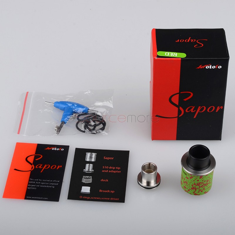 Wotofo Sapor RDA Atomizer - Green Red Spot